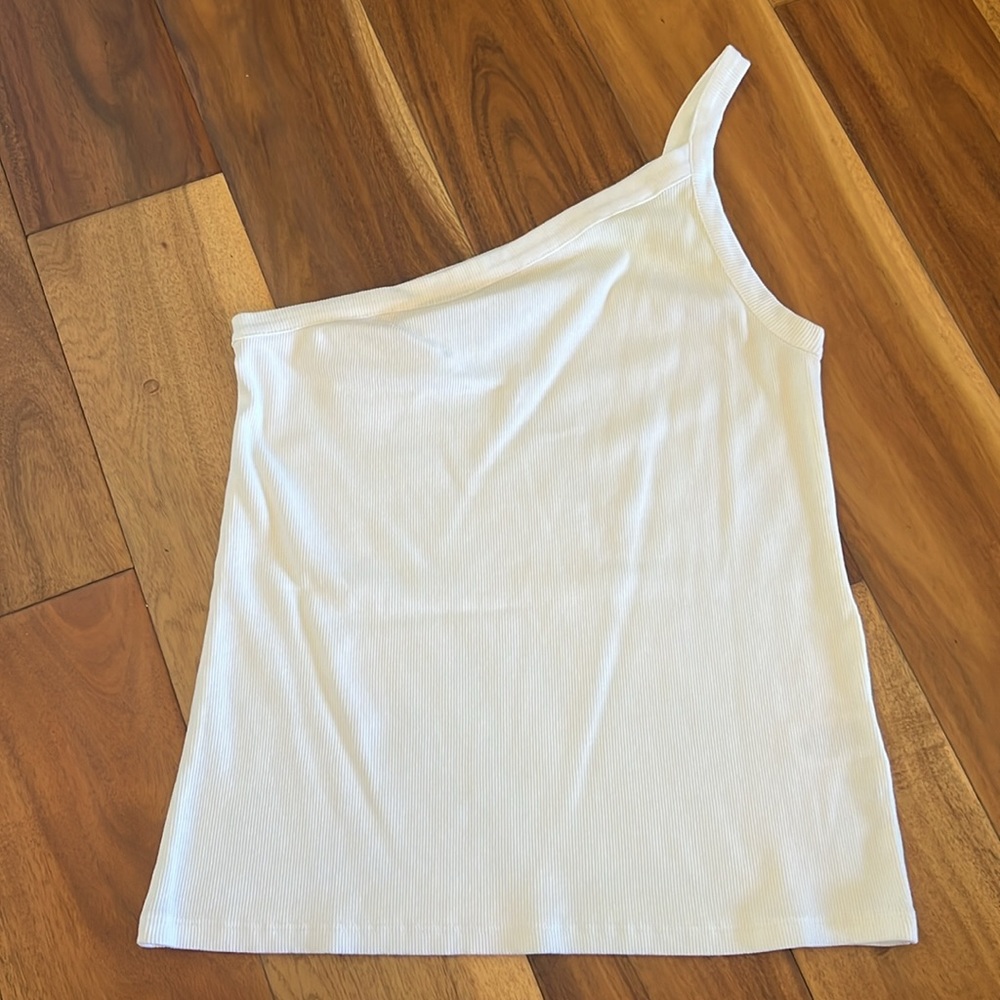Open Edit One Shoulder Ribbed Tank
